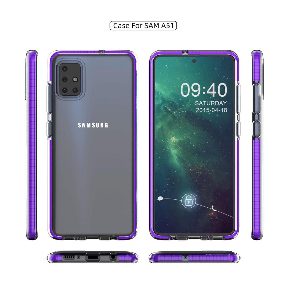Soft Shockproof TPU TPE Clear Bumper Phone Case for Samsung A51 New Cover Mobile Phone Case Cover