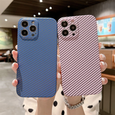 For Iphone 14 Pro Max Real Carbon Fiber Case Anti Fingerprints &amp; Scratch Slim Fit Shockproof For Iphone 11 Case