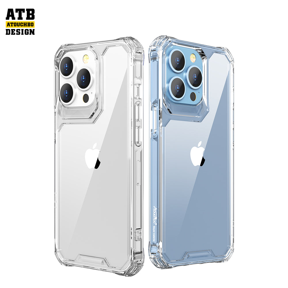 Atouchbo diamond crystal luxury clear transparent anti-shock mobile phone case for iphone 11 12 13 14 pro max