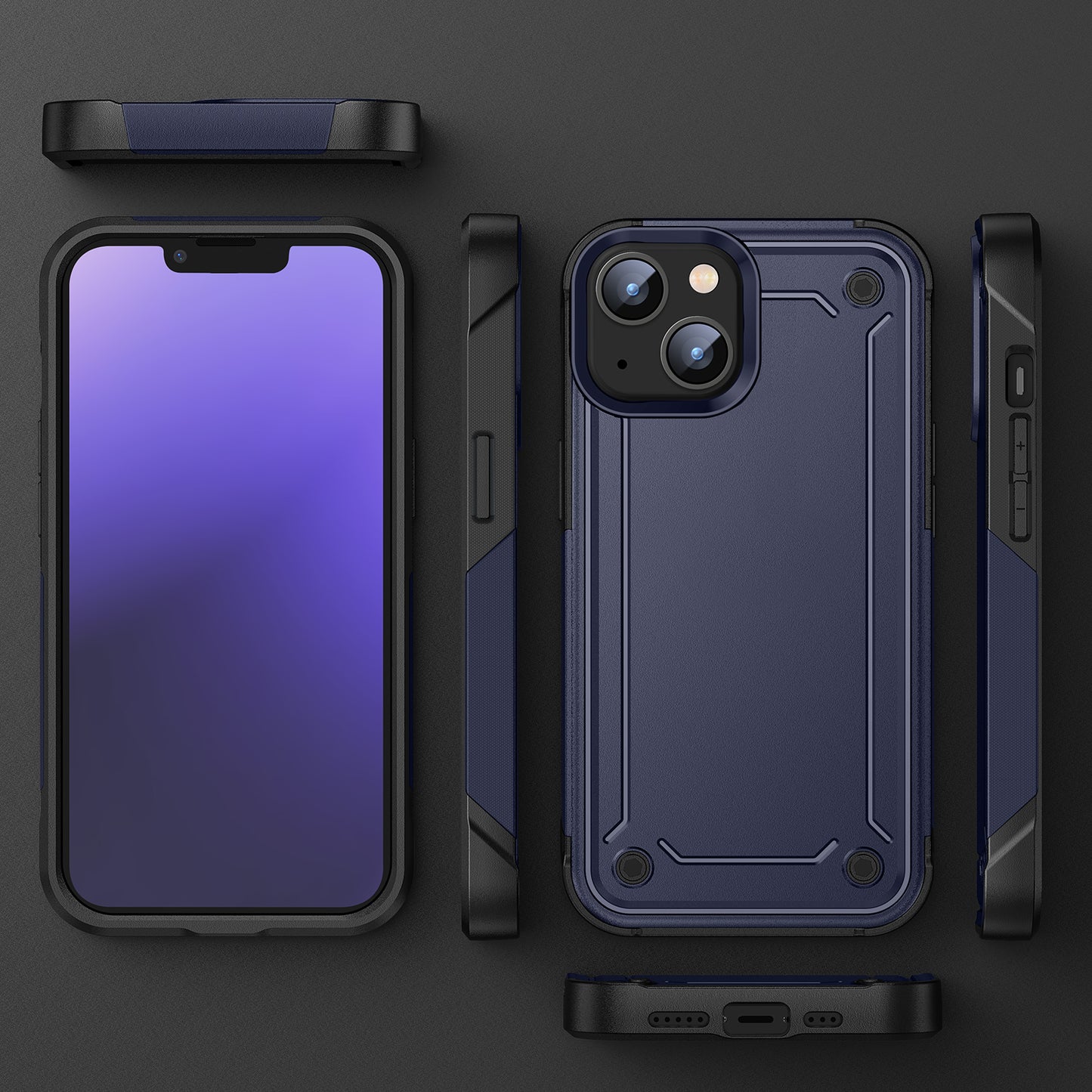 New Arrival Slim case blue and black case Shockproof phone case for iphone 14