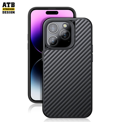 Shockproof Protective Hard PC Soft TPU Bumper Carbon Fiber Phone Case For iPhone 14 Pro Max 14 Plus 13 Pro