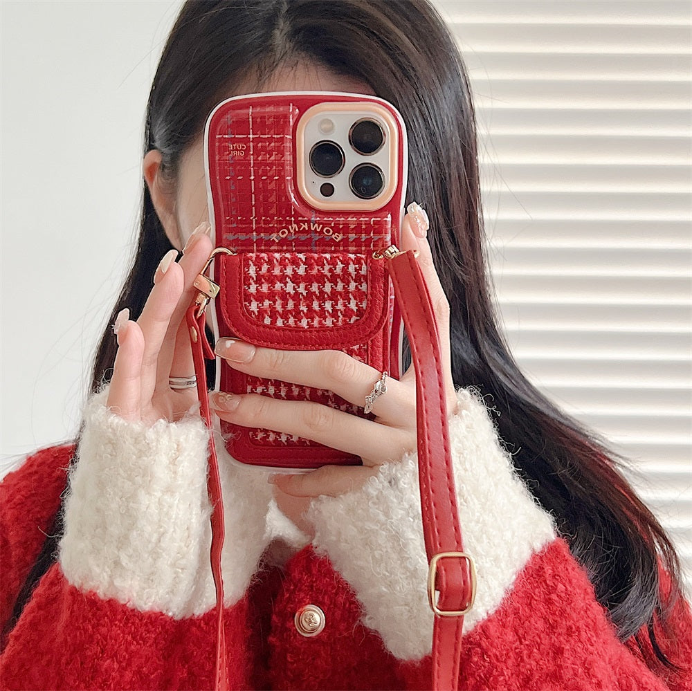 New Arrival Ins Cute Lanyard Case For iphone 11 pro iphone 13 Anti-fall Silicone Cover For Iphone 14 pro max Printing Case