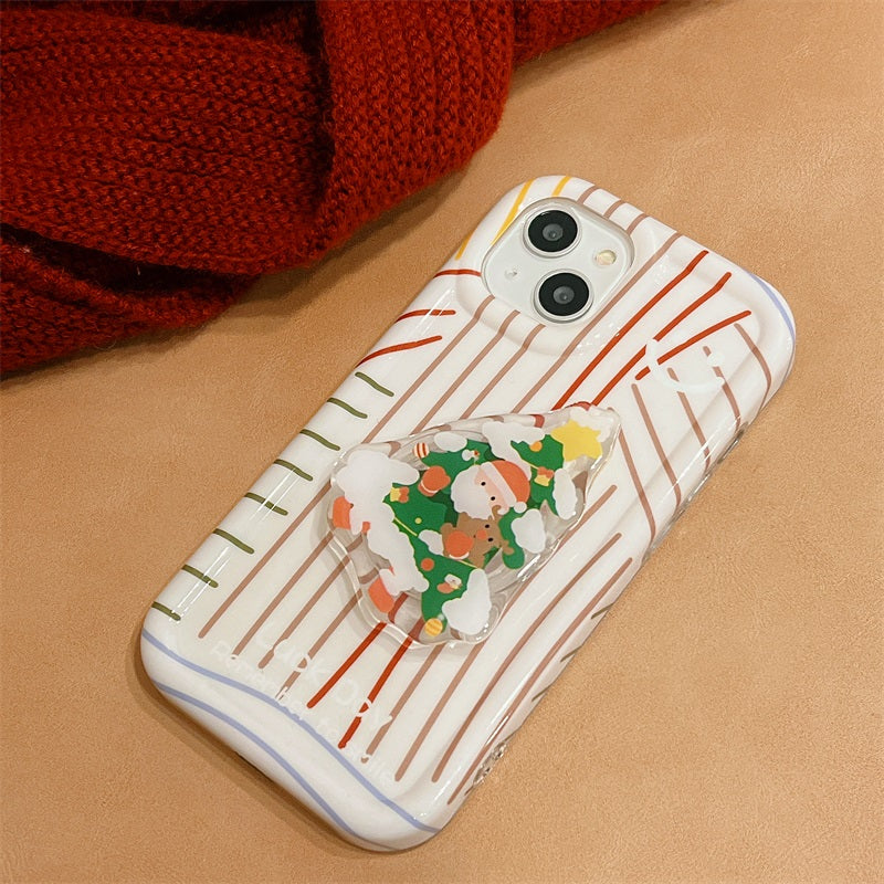 Stripe phone case customize Christmas OEM/ODM mobile phone case Christmas phone case for iPhone 14 13 12 11