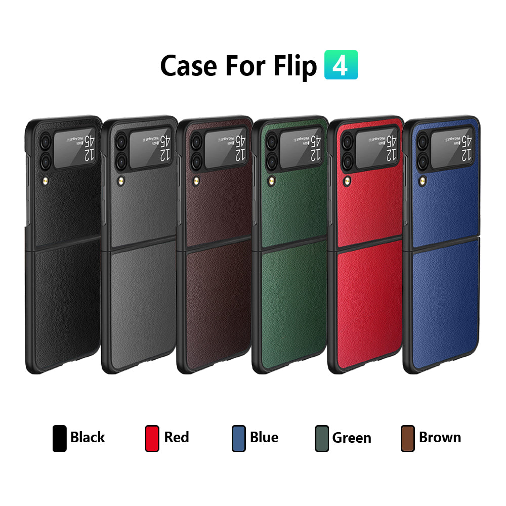 Fashion design leathrt flip phone cover pc cell phone case for Samsung Flip 4 shockproof case