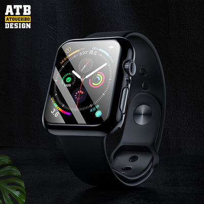 Luxury Tempered Glass PC Material Full Protector Anti-shock 38/40/41/42/44/45MM Watch Cover for Apple ultra
