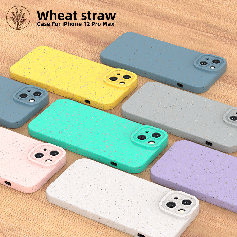 customization designers wheat straw compostable biodegradable eco friendly recycled phone case for iphone 11