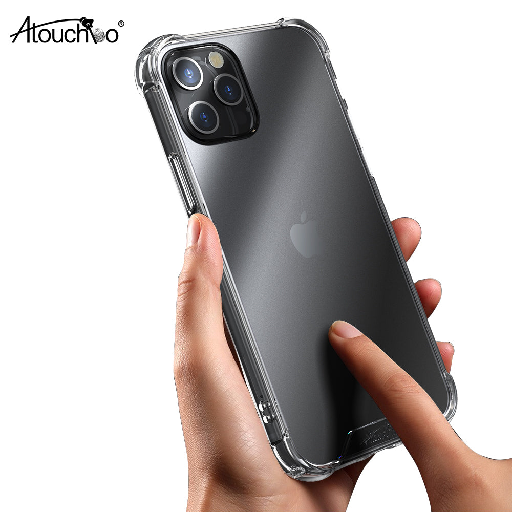 Atouchbo Clear Phone Case Cover for iPhone 12 11 Pro Max 7 8 Plus X XS Max XR Case Back Cover Shockproof