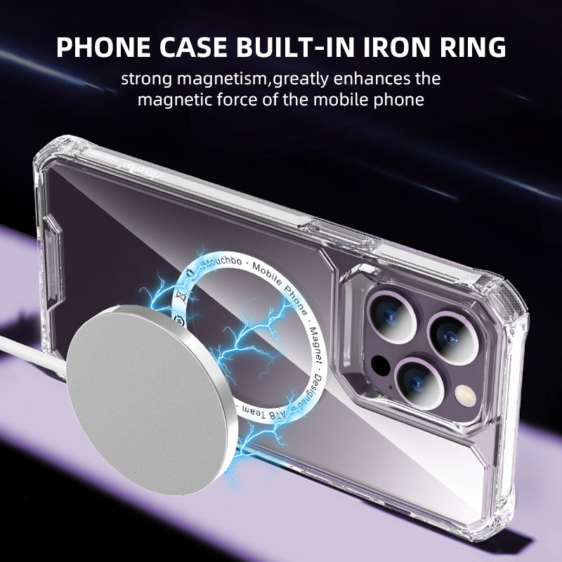 high elastic inner phone cover diamond design clear magnetic phone case for iphone 11