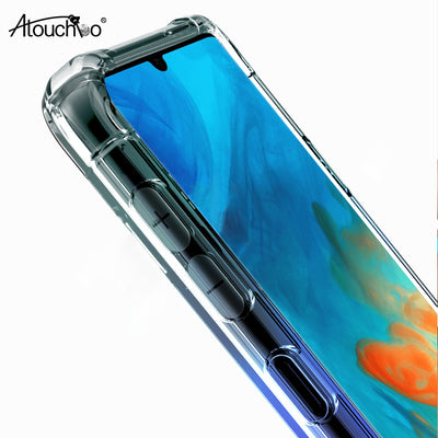 Atouchbo Transparent PC TPU Back Cover for Huawei P30 Pro Clear Phone Case
