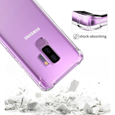 Atouchbo Anti-Shock Clear TPU PC Transparent Phone Case for Samsung S8 Back Cover for Samsung S9 Plus