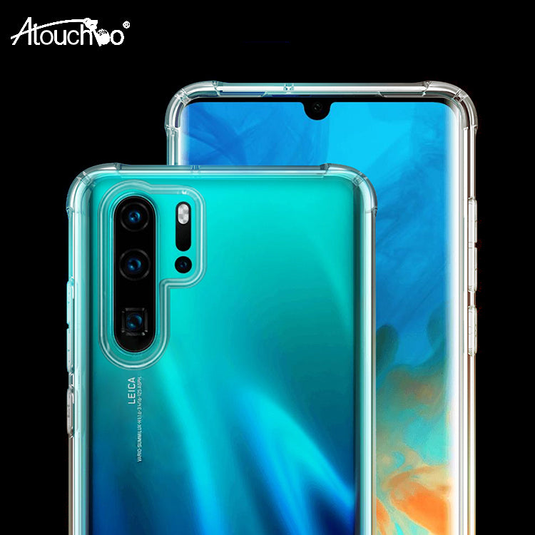 Anti-Scratch Hard PC Backplate + TPU Bumper Shock Absorption Hybrid Anti-Yellow Cellphone Cover Phone Case for Huawei P30 Pro