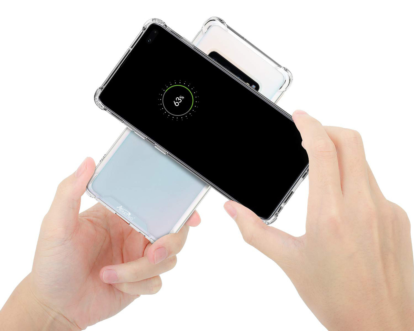 For Samsung Galaxy S10 Plus Case Clear Reinforced Corners TPU Bumper Anti-Scratch Rugged Transparent Hard Panel Cover