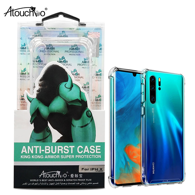 Anti-Scratch Hard PC Backplate + TPU Bumper Shock Absorption Hybrid Anti-Yellow Cellphone Cover Phone Case for Huawei P30 Pro