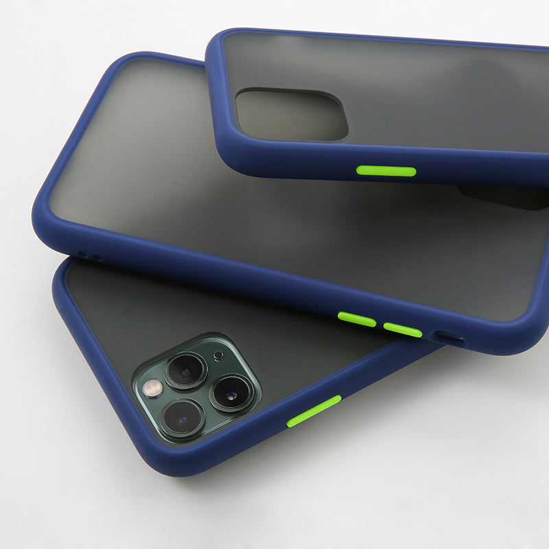 Matte Translucent Phone Case for iPhone X XR 11 Pro XS MAX 7 8 6S 6 Plus Hybrid TPU PC Shockproof Cover Full Protection Case