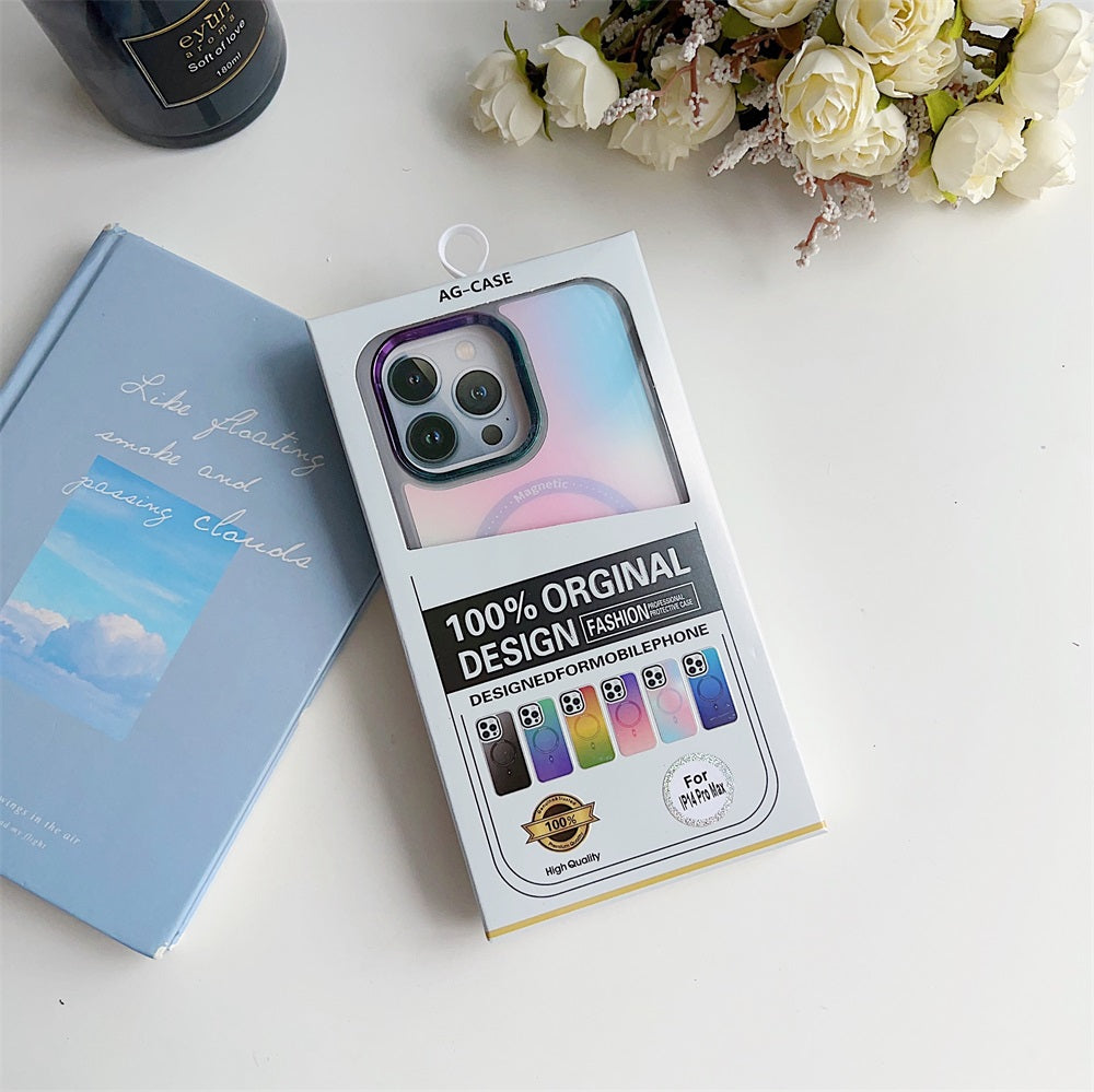 Hot Premium Ultra Slim Gradient Color Cover For iphone 11 promax Square Straight Edge Case For iphone 14 Soft Case