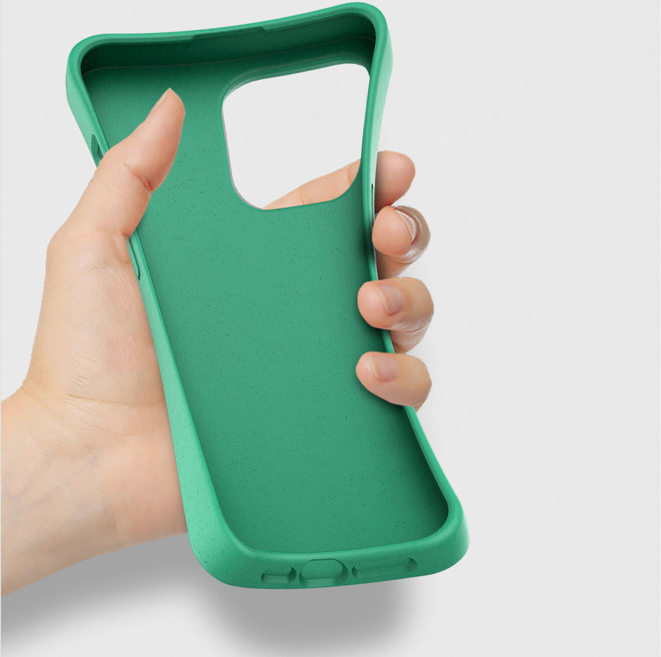 high quality shockproof tpu wheat straw phone case biodegradable lanyard  phone case for iphone 11 pro