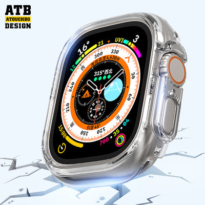 Hot Popular Transparent Shockproof Protect Soft TPU Watch Case Cover for Apple Watch 7 45 mm