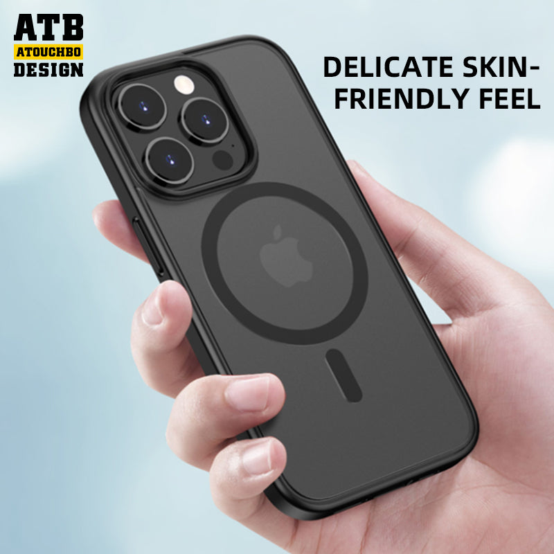 Original Quality ATB Magic Shadow Series Semi-Transparent Scrub Skin Feel Phone Case for iPhone