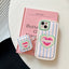 luxury wholesale phone case 14 pro Striped Heart puffer phone case puffer Phone Case for iphone 12 13 mobile cover