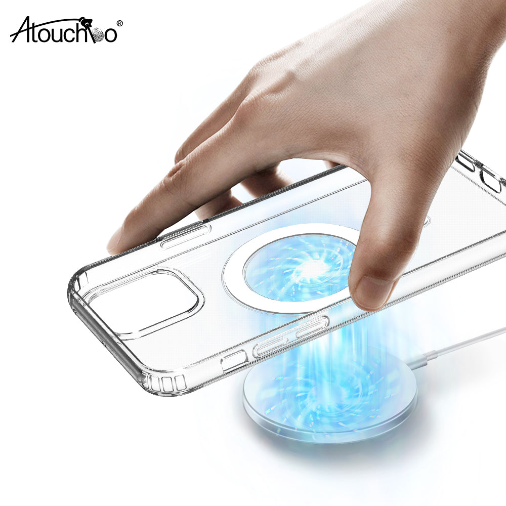 New Arrival Transparent Phone Case with Magsafe Clear Phone Cover for iPhone 13 Pro Max Mini 12 Pro Max 11 XS XR Back Cover