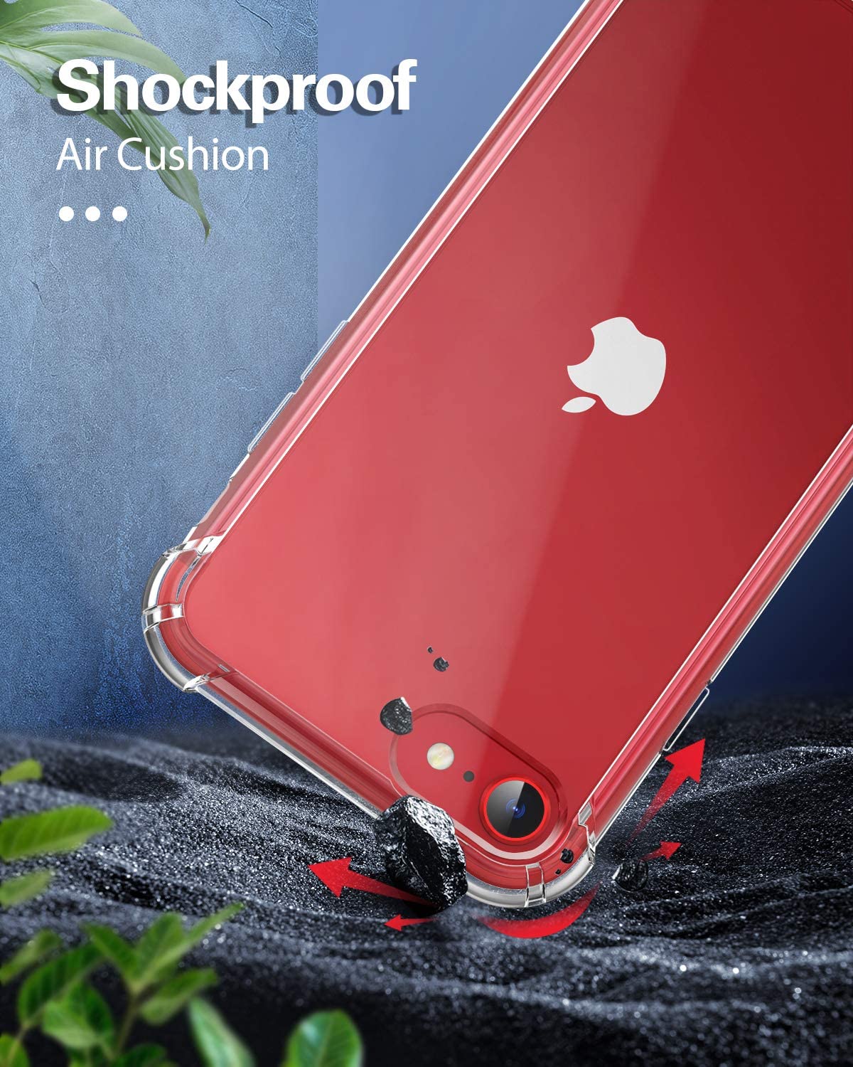 Atouchbo Shockproof Clear Mobile Phone Case Back Cover for iPhone 7 8 9 PC TPU Bumper Phone Cover Case for iPhone SE 2020