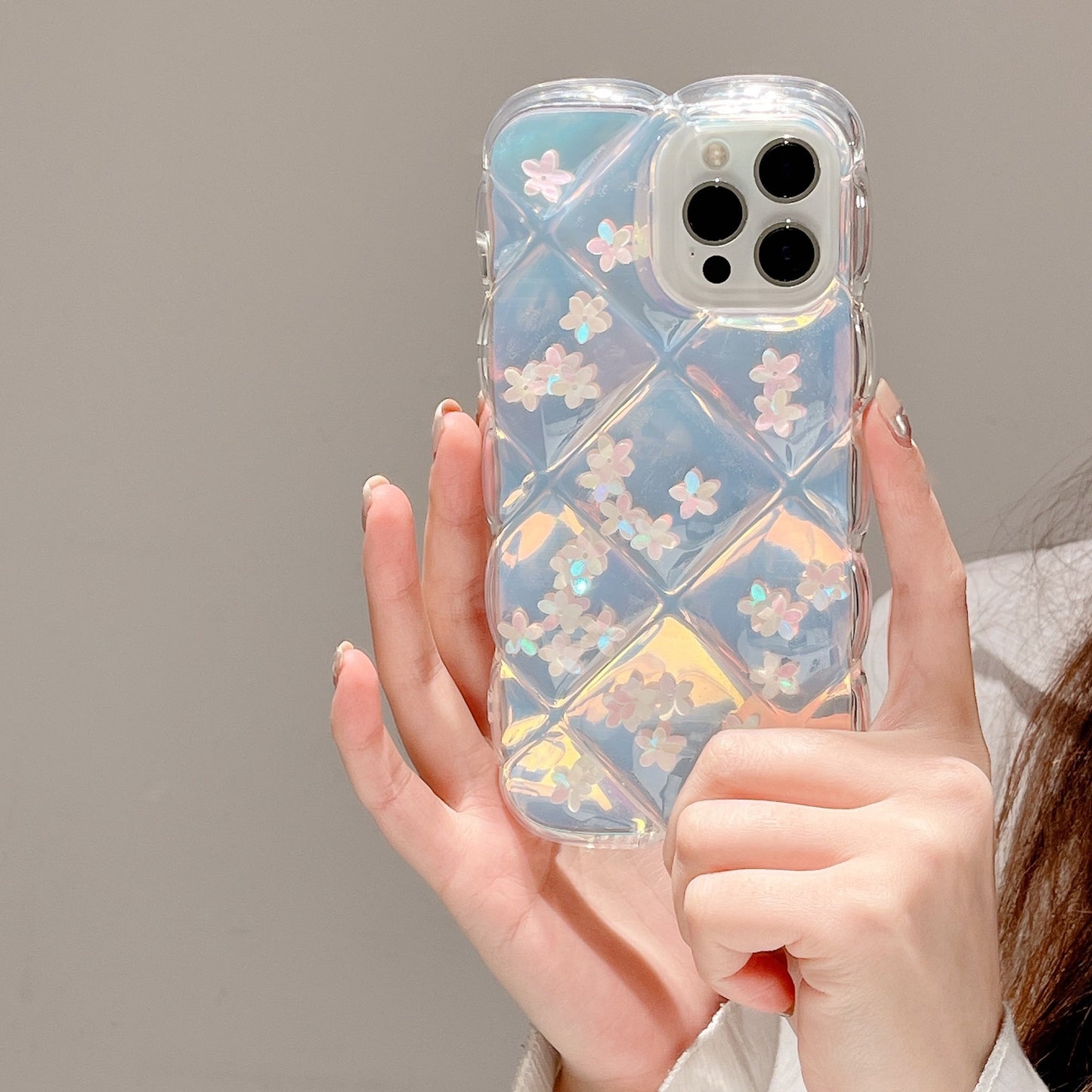 Floral Style Phone Case Rhombus Colorful Flower For Iphone Ipx Xsmax Xr 7 X Xp Xs 11 12 13 14 Plus Pro Max