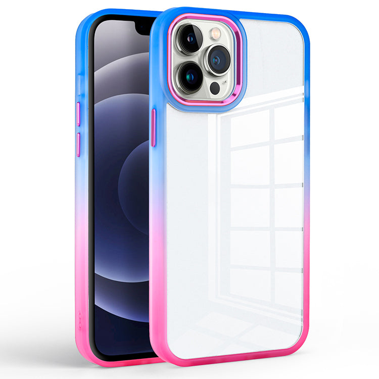 hot sale gradient contrast color transparent shockproof phone case for iphone 11 pro max
