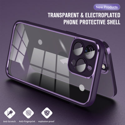 New arrival Magnetic absorption 7 gradient electroplated cell phone case is suitable for phone 14 pro max