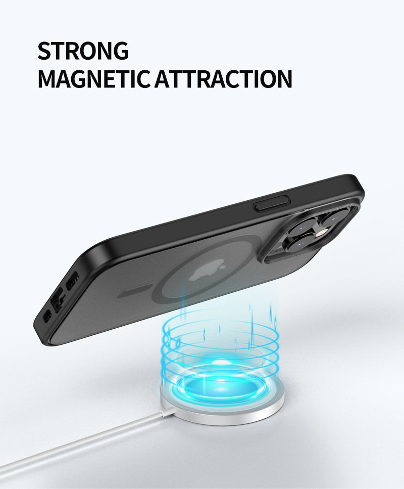 Fashion wireless charging tpc pc clear magnetic phone case for iPhone 12 Magnetic Wireless