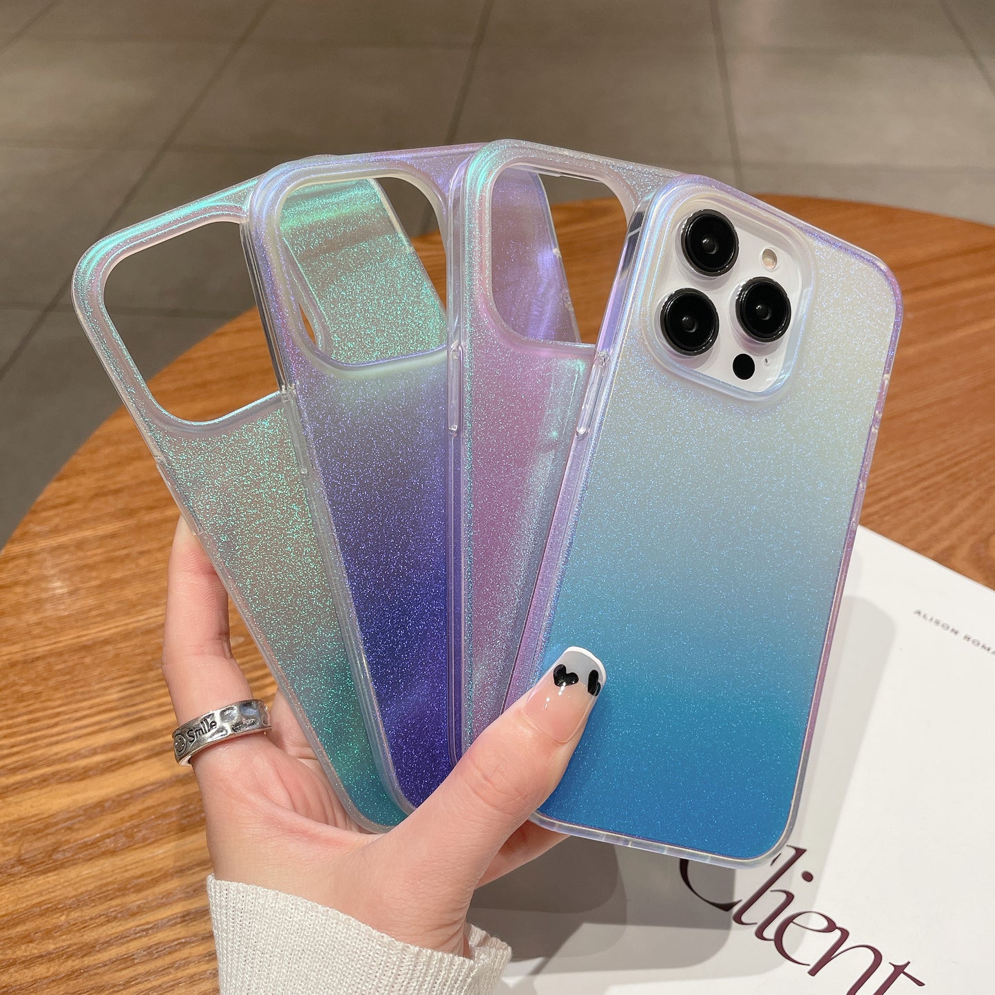 luxury new design phone case 14 pro Gypsophila gradient phone case for iphone 11 12 13 14  mobile cover