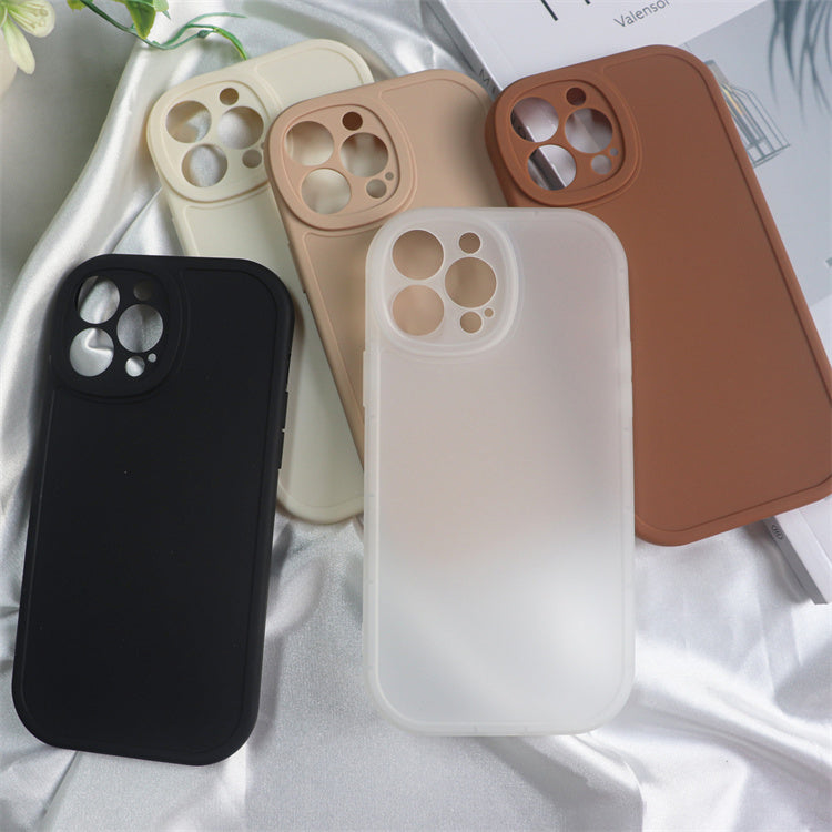 new fashion solid color soft touch phone case Shockproof Mobile Back Cover for iphone 14