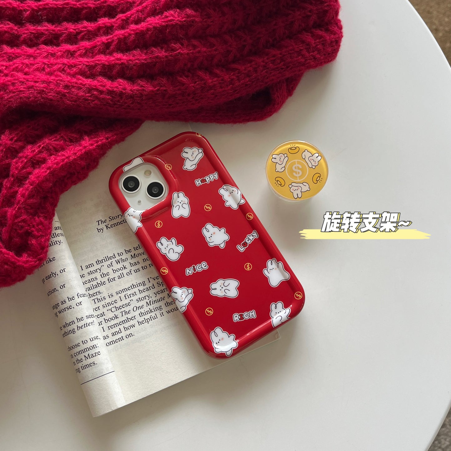 Ins Cute Cartoon Holder Case With Four Corners For iphone 12 pro max Airbag Shockproof Cover For iphone 14 Printing Case