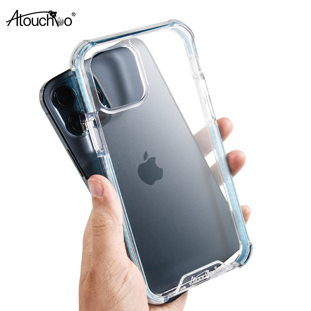 Atouchbo 14 Colors Mobile Phone Cover for iPhone 12 Pro Max Shockproof Case TPU PC Clear Phone Case for iPhone 12 Pro 12 Mini 12