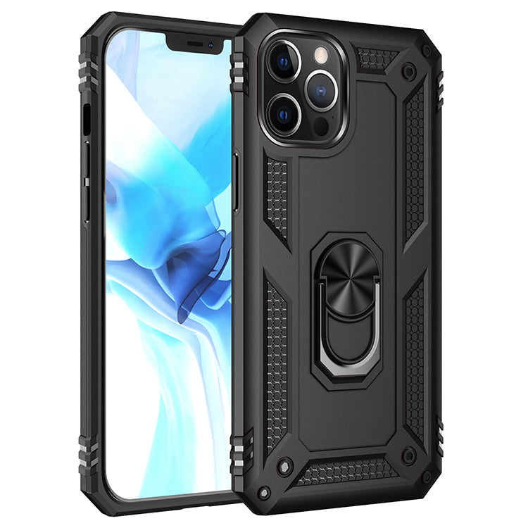 built-in iron car mount holder shockproof ring stand phone case for iphone 11 pro max
