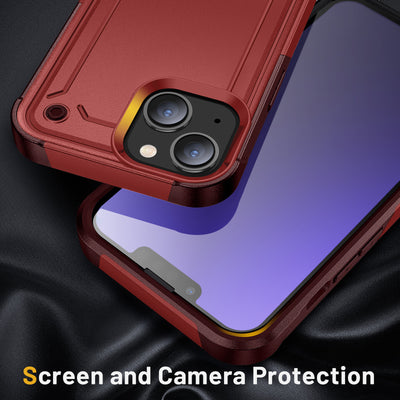 double protection Solid Color hard Silicone Phone Case Cell phone case cover for iphone 14 pro max Shockproof case