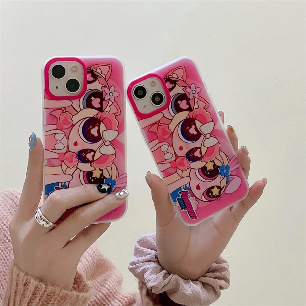 2023 Pink cartoon cute phone cover shockproof phone case for iphone 12