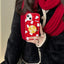 2023 fashion red rabbit mobile phone case with rotating bracket phone back cover for iphone 12