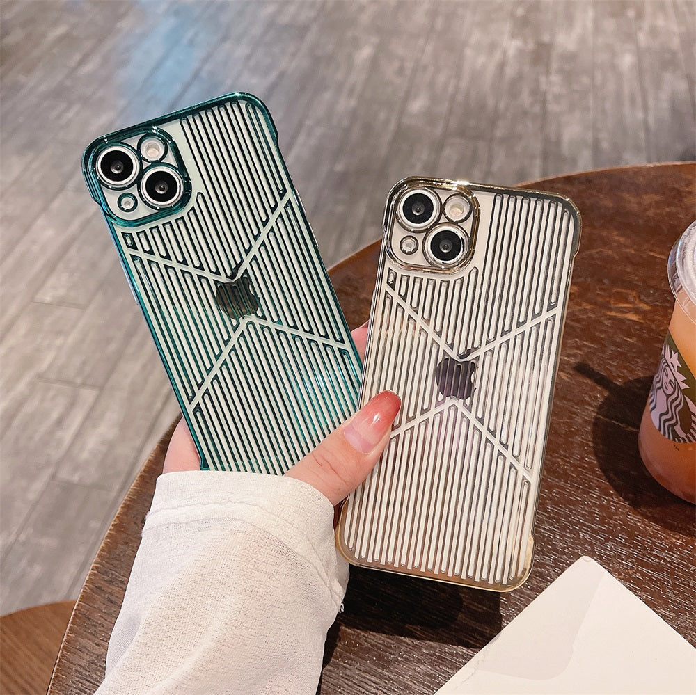 Laudtec Luxury Plating Shockproof Electroplated hollowed-out cell Phone Case for iPhone 11