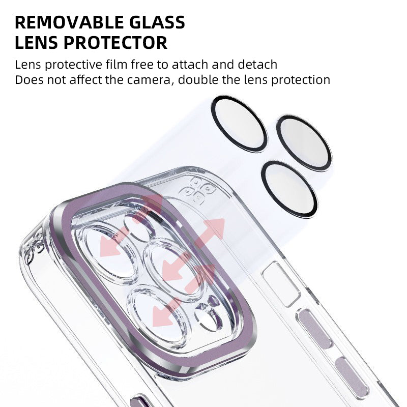 custom designer colorful transparent anti-fall metal shockproof tpu pc matte phone case for iphone 11