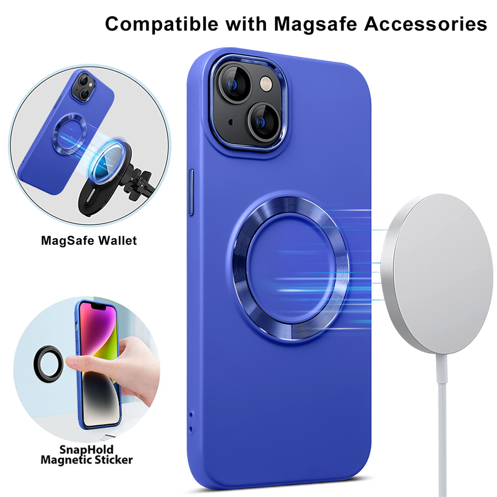 Funda De Silicona Para Telefono Magnetic Liquid Silicone Phone Case For Iphone 14 Pro Max 13 12 11 Silicone Magnetic Case