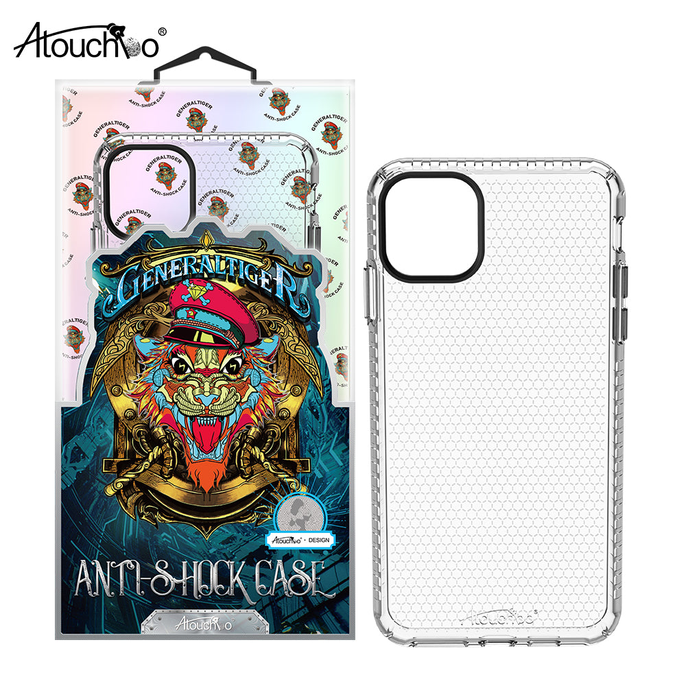 Atouchbo Clear Honeycomb Slim TPU Phone Case for iPhone 12 11 Pro Max X Xs XR 6 6s 7 8 Plus Cover
