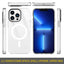 Popular transparent wireless magnetic cell phone case tpu pc magnetic phone case for iphone 12/13 mini