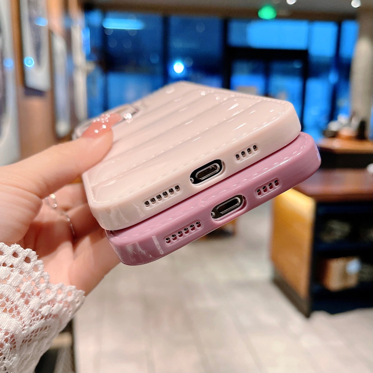 Solid Color Tpu Puffer Phone Case Mobile Covers For Iphone 11 12 13 14 Pro Max 14plus 8g 8p X Xr Xs max