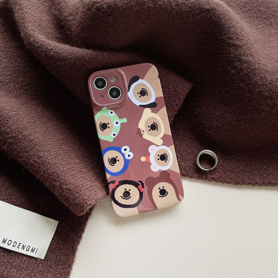 Popular Cute 3D Cartoon Pattern Bell Pepper Bear Film IMD Mobile Cover Case For Iphone 14 13 12 11Case