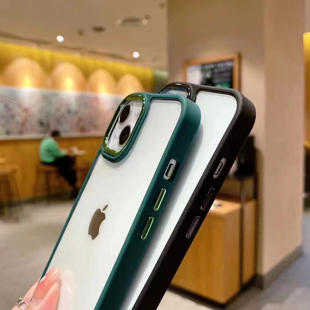 Luxury Anti-yellow Metal Lens Transparent PC Phone Case for iPhone 11 12 13/13 Pro/13 Pro Max