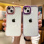 Luxury Anti-yellow Metal Lens Transparent PC Phone Case for iPhone 11 12 13/13 Pro/13 Pro Max