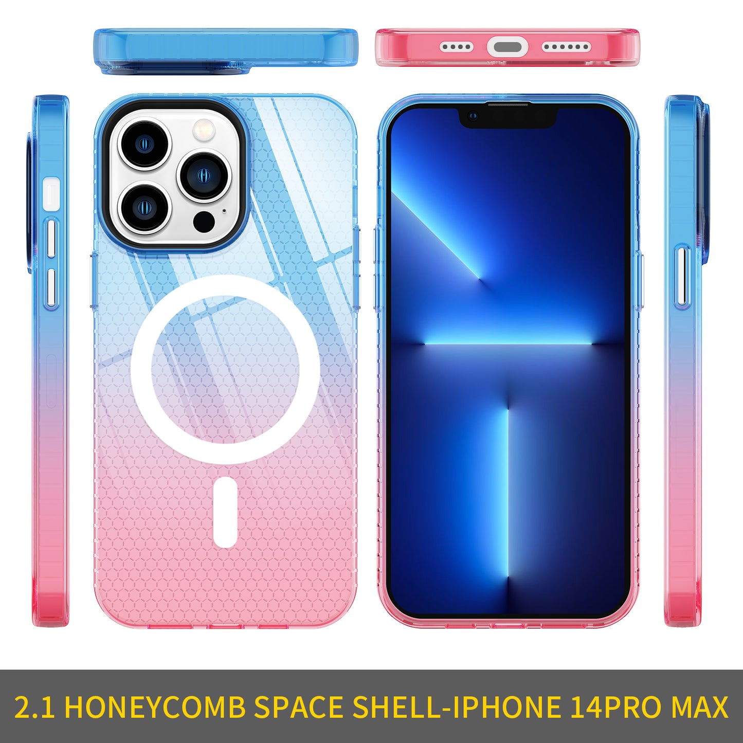Luxury Gradient Tpu Wireless Charging Phone Back Cover Magnetic Suction Phone Case For Iphone 11 Pro Max
