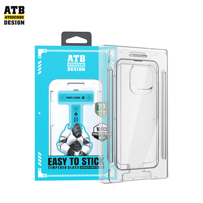 ATB Design Easy To Stick 10 In 1 HD New Tempered Glass Clear Screen Protector for iphone 14 pro max