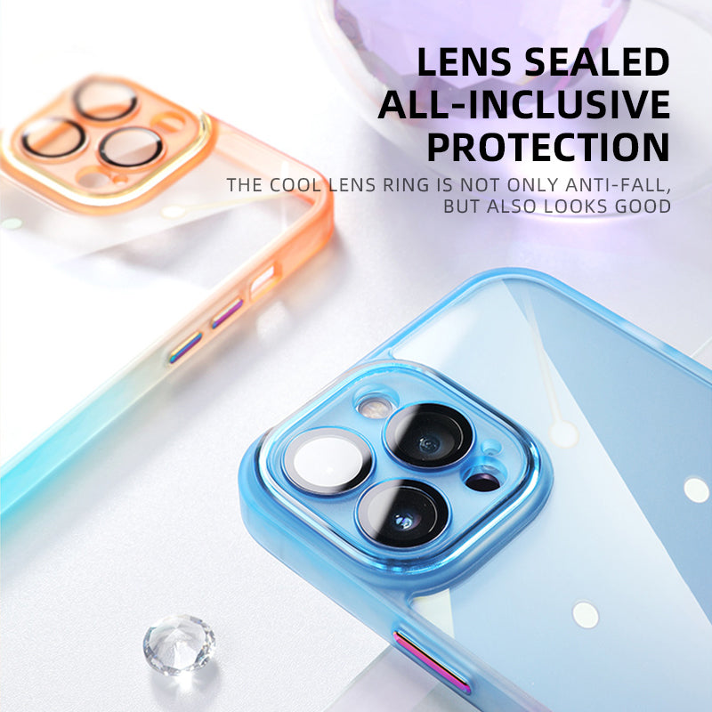 Factory Wholesale High Quality Eagle Eye Diamond Border colorful  Series Gradient Magic Color Phone Case
