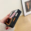 Folding Case For Samsung Galaxy Z Flip Anti-shock Contrast Color Stamp Labels TPU Phone Cover Case